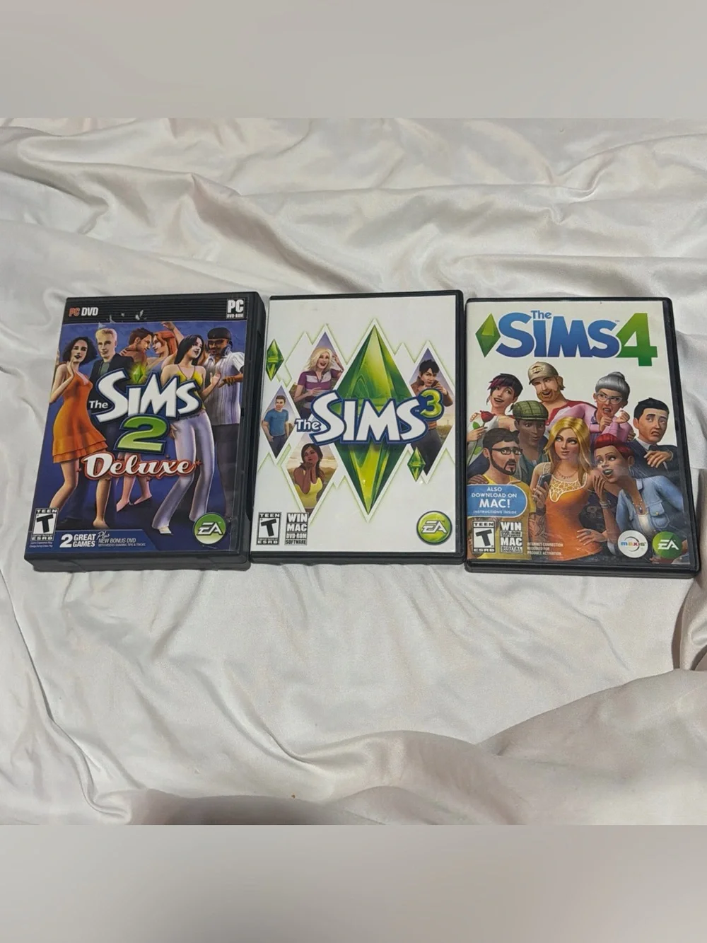 The Sims PC Game Collection - Sims 2 Deluxe, Sims 3, Sims 4 (EA) - White & Multi